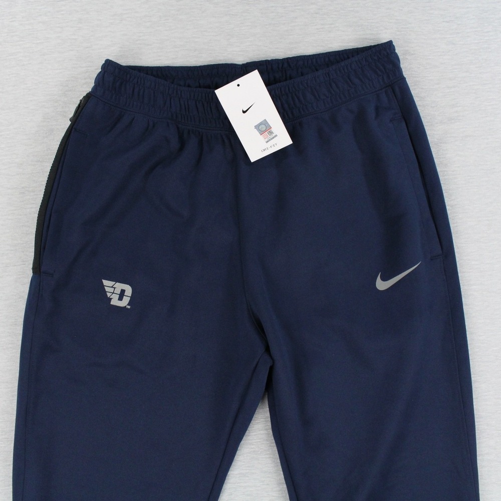 Nike Dayton Flyers Spotlight Pants Mens Size M Navy Blue Polyester NEW - Picture 2 of 14
